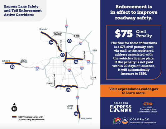 Cross the Line, Pay the Fine: Colorado’s Express Lane Safety Enforcement